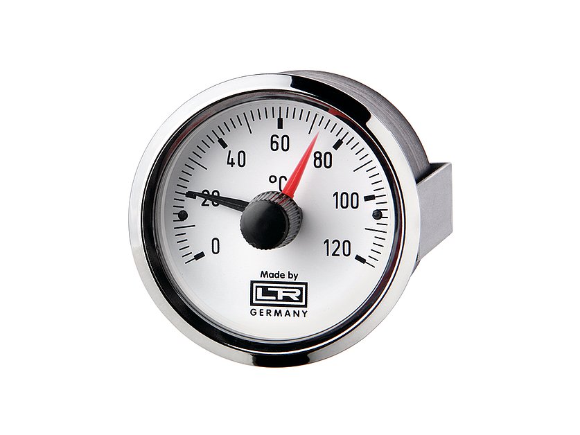 Fernanzeigendes Thermostat für Fronttafeleinbau mit Klemmbügel