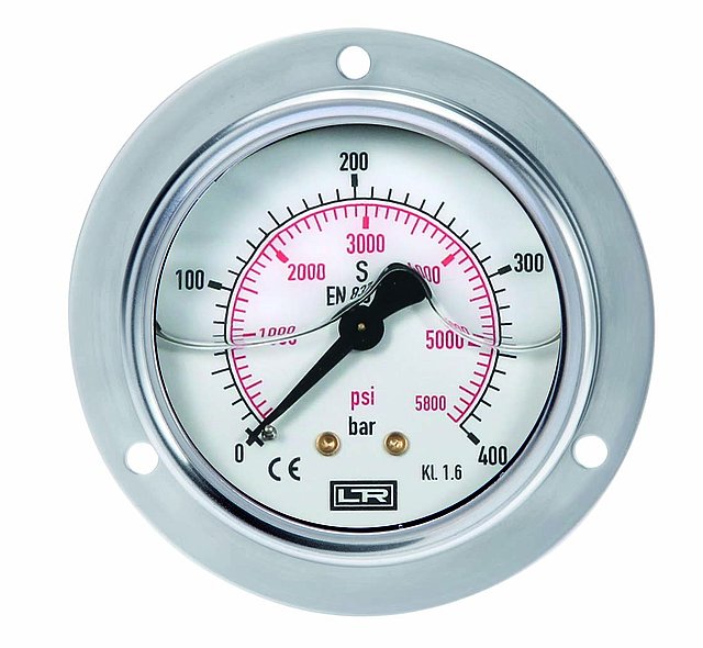 Mechanische Manometer Typ F_LR Germany_Hydraulik Rohrfedermanometer