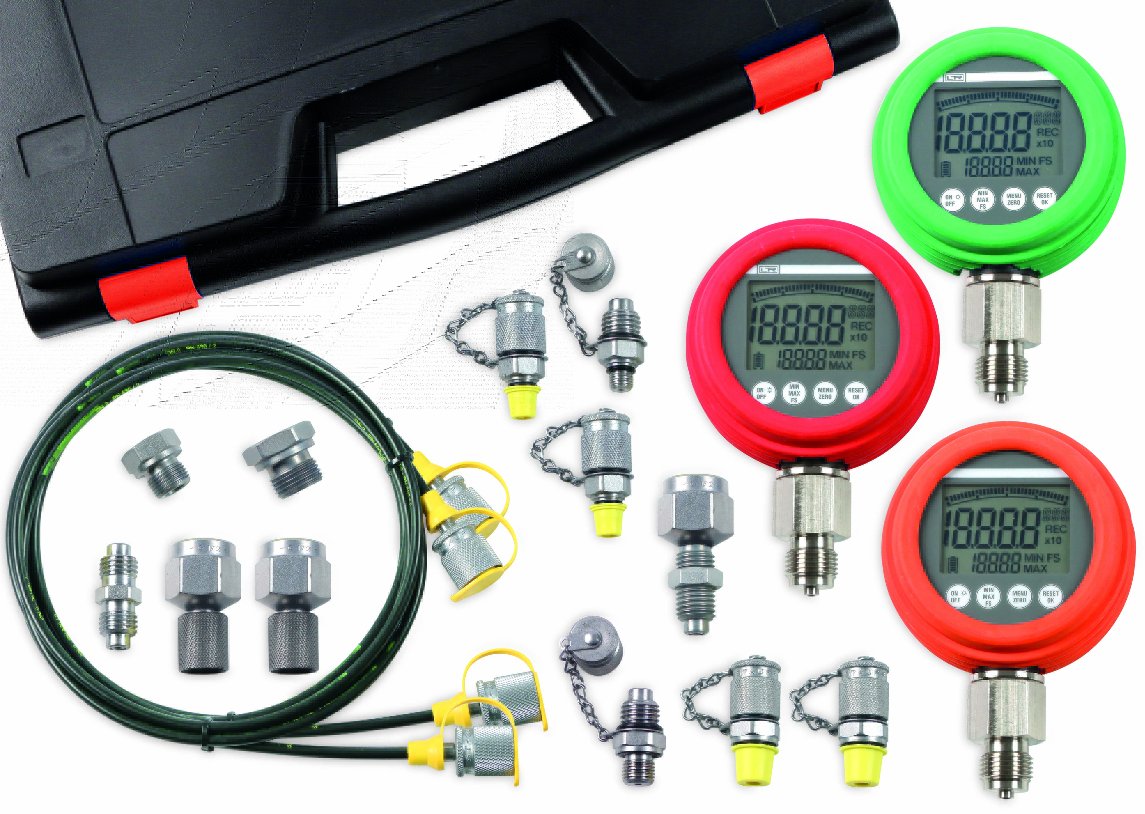 Hydraulik Prüf-Koffer Digital 3 Manometer